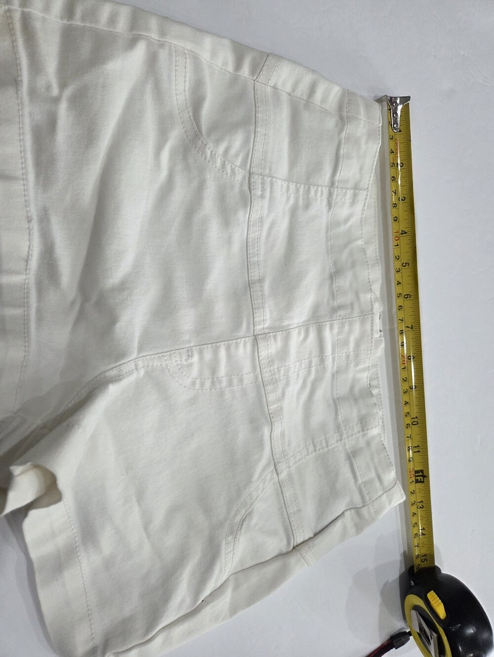 Boom Boom Jeans White High-Waist Women's Shorts SZ.1 - Picture 5 of 9